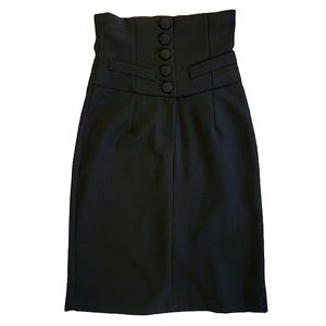Like new High Rise Pencil Skirt with Button closure Size Juniors 1 Black